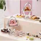 Space-Saving 3-Tier Foldable Serving Stand