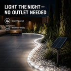 Outdoor Solar LED Strip Lights — Flexible Waterproof Garden Lighting