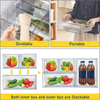 7-1Pack Stackable Refrigerator & Pantry Organizer Bins