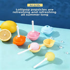 🍭 Silicone Lollipop Ice Cream Mold Set – DIY Reusable Popsicle Maker