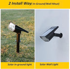 Adjustable Outdoor Solar Spotlights - Waterproof RGB Lights for Garden & Pathway
