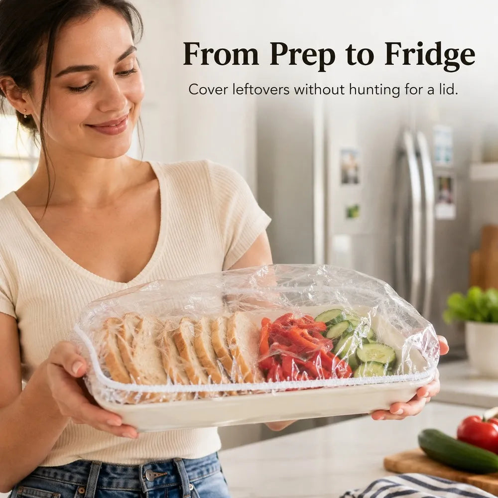 Quick-Cover Elastic Food Covers