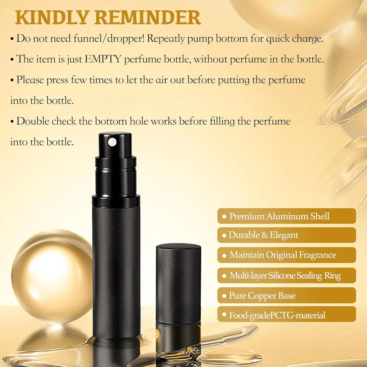 Perfume Travel Refillable Bottle
