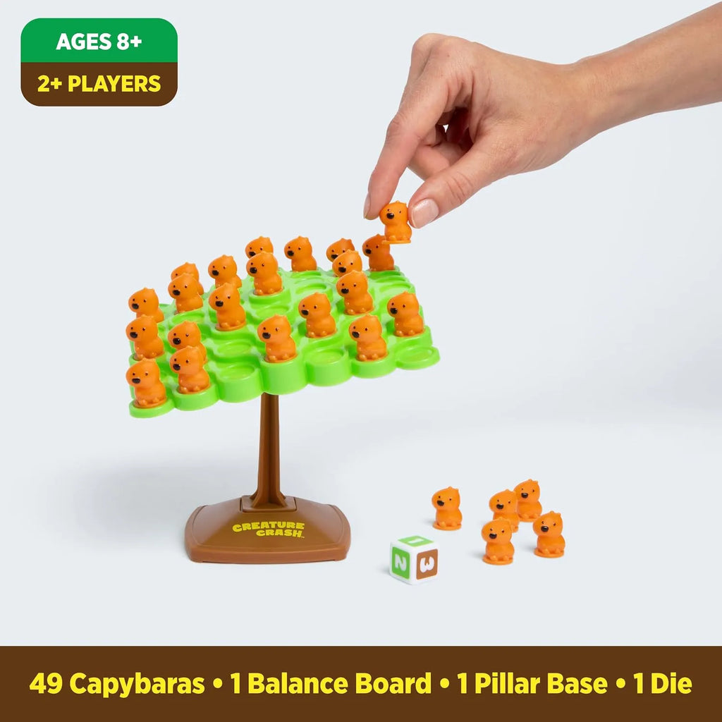 Capybara Balance Board Game – One-Hand Family Challenge