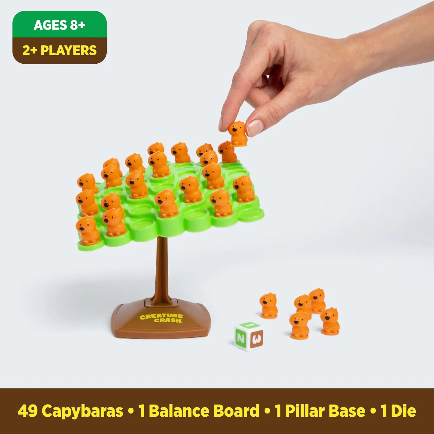 Capybara Balance Board Game – One-Hand Family Challenge