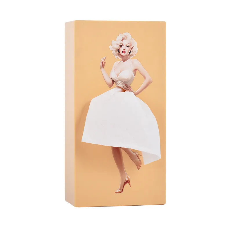 Tissue Box, Reusable Cartoon Creative Retro Pop Art Paper Towel Holder