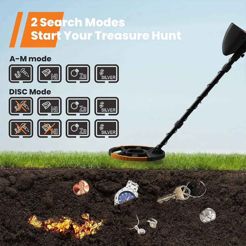 🔎 Waterproof Metal Detector for Adults & Kids – Treasure Hunting Adventure Kit 🏆🌊