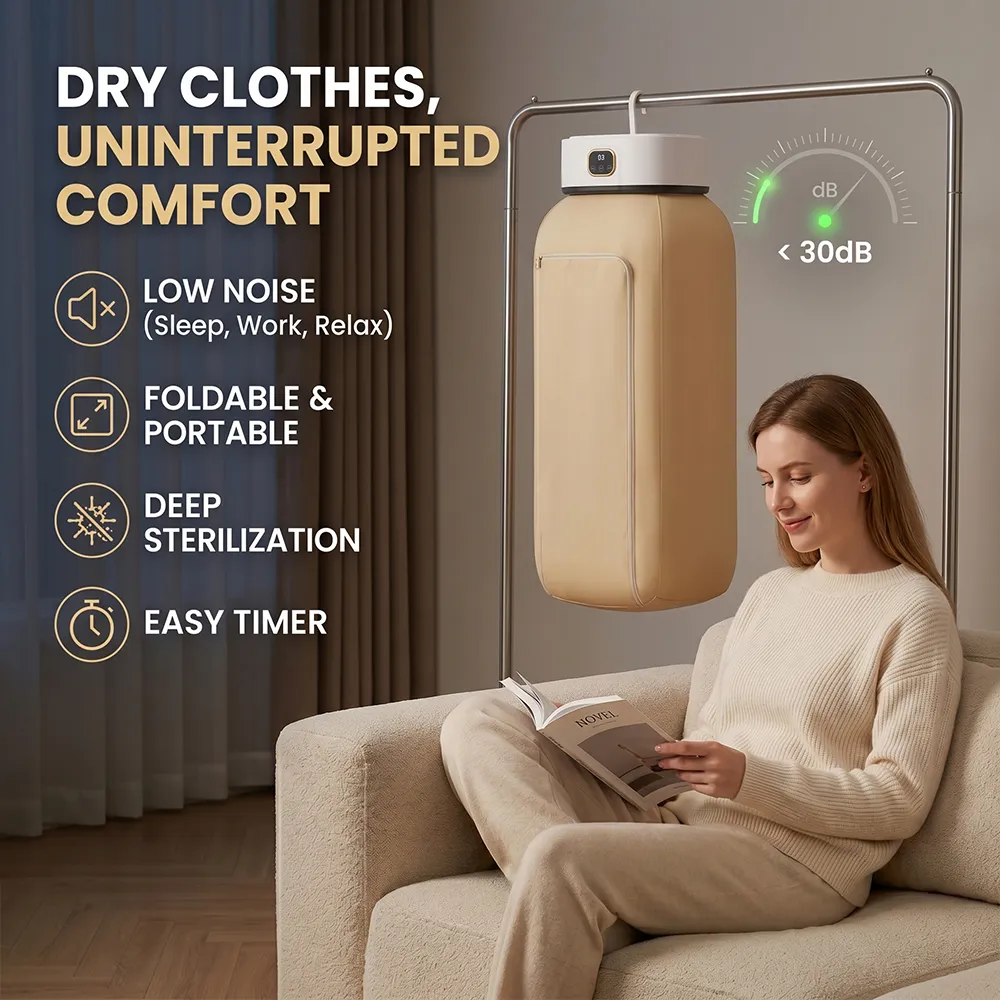 👕 Portable Foldable Clothes Dryer with Timer & Sterilization Function