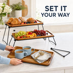 3-Tier Acacia Wood Cupcake & Serving Stand
