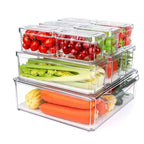 7-1Pack Stackable Refrigerator & Pantry Organizer Bins