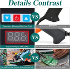 Digital Soldering Gun Kit with Adjustable Temperature (180°C–520°C), Internal Heating, LED Display & Auto Feed
