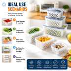 🥗 Refrigerator Draining Storage Basket – Fresh Food Organizer Box
