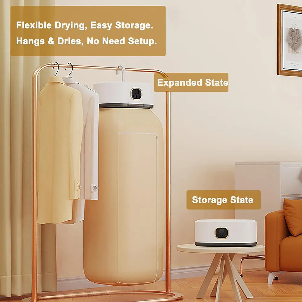 👕 Portable Foldable Clothes Dryer with Timer & Sterilization Function