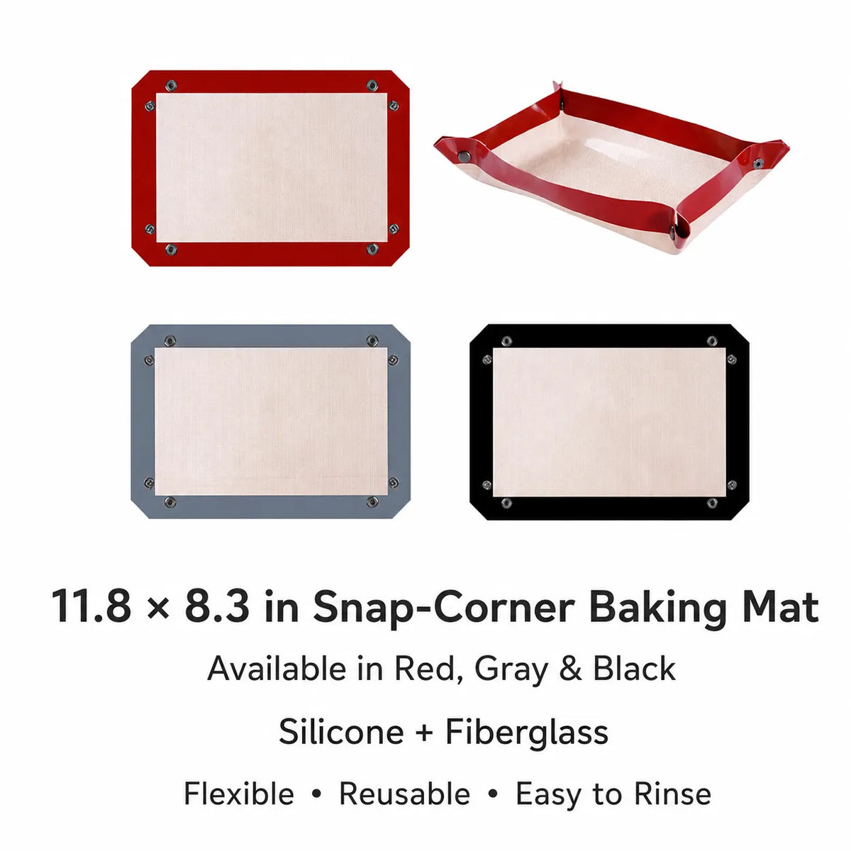 Snap-Corner Nonstick Baking Mat
