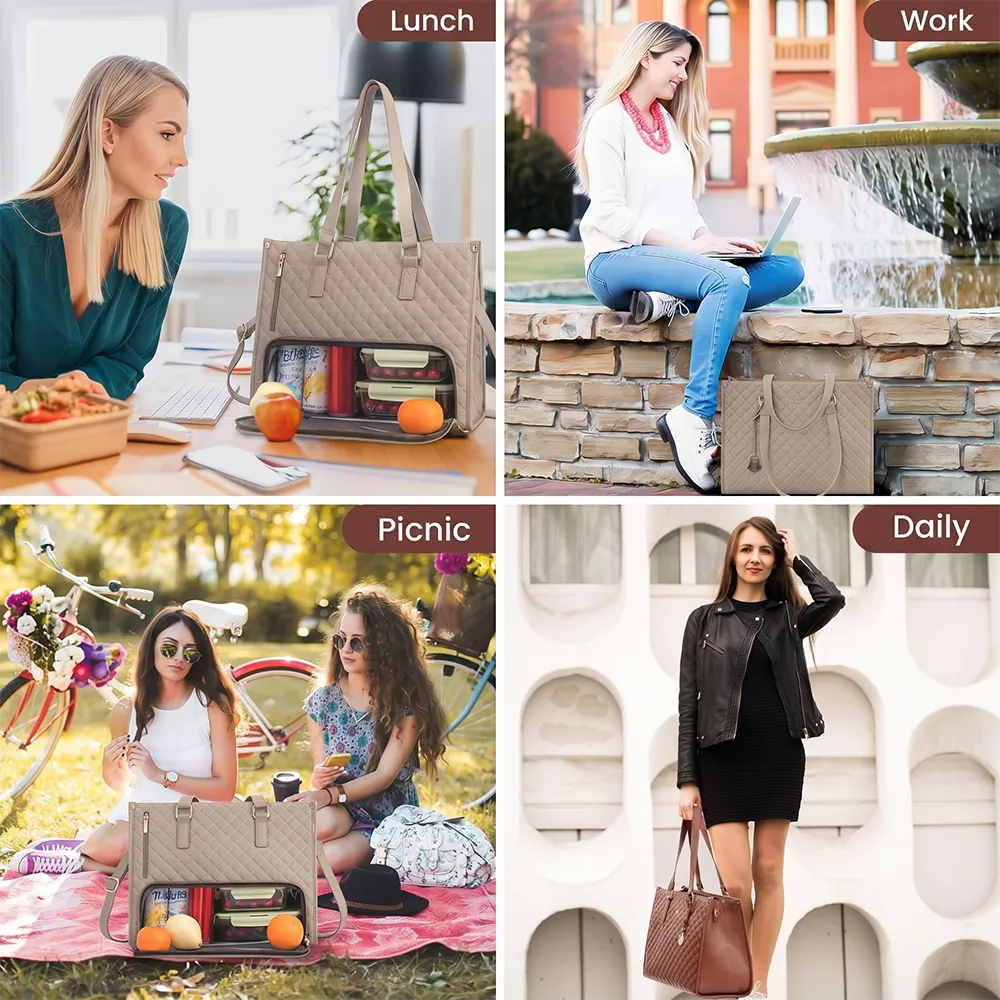 👜 3-in-1 Insulated Laptop Lunch Tote Bag