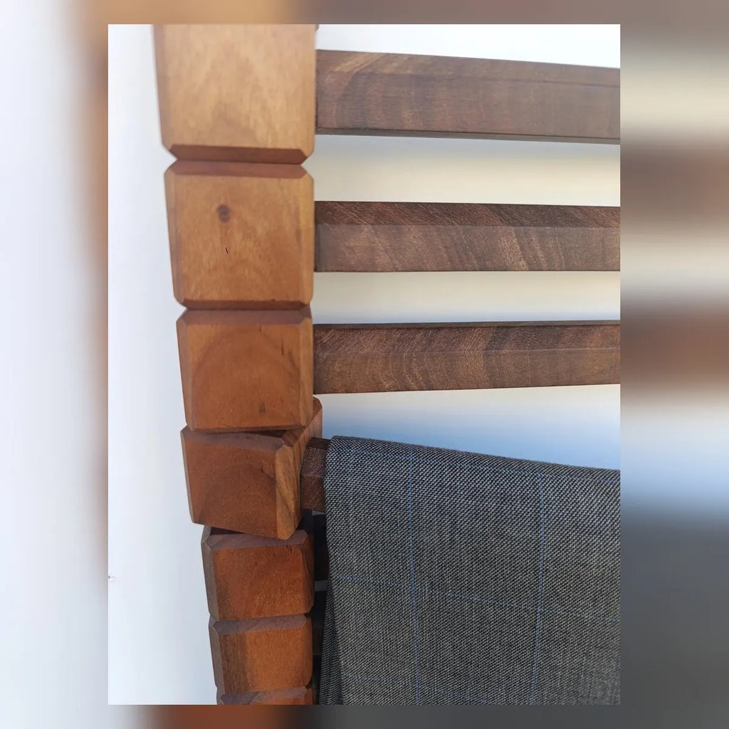 Space-Saving Swivel Solid Wood Trouser Rack