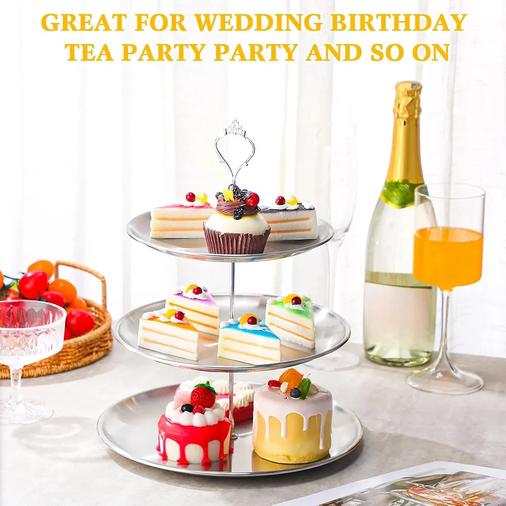 🍰 Stainless Steel Dessert Tower Stand