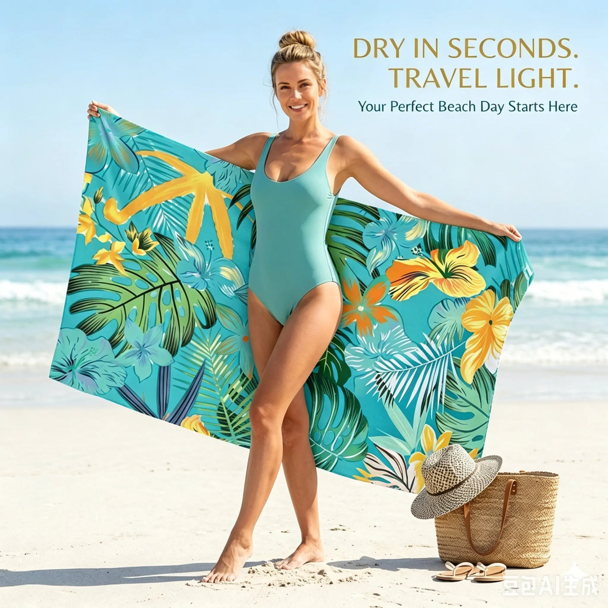 🌊 Quick-Drying Microfiber Beach Towel – Ultra-Light Sand-Free Travel Towel