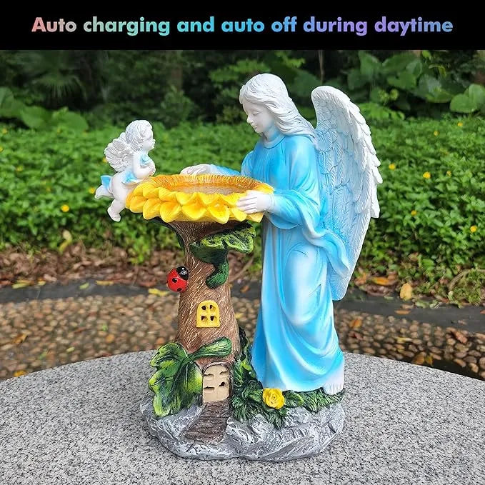 Solar Angel Garden Statue with Color-Changing Lights 👼
