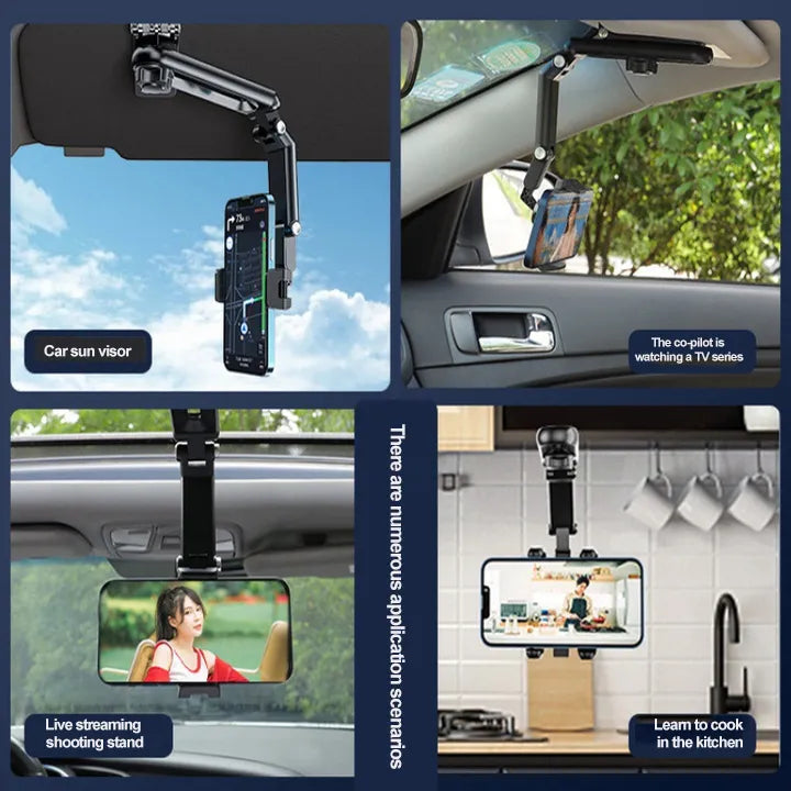 360° Rotatable Multifunctional Phone Holder Stand - Car Mount Accessory