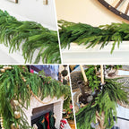 Pre-Lit Norfolk Pine Garland Set – 5 FT Garland + Warm White LED Lights