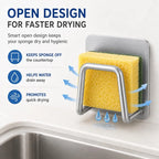 Self-Adhesive Stainless Steel Sponge Holders – 2-Pack or 4-Pack