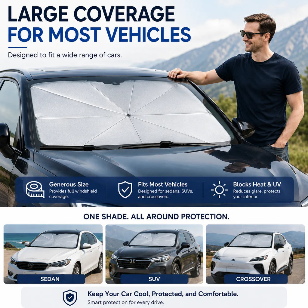 ☀️ Car Windshield Sun Shade Umbrella
