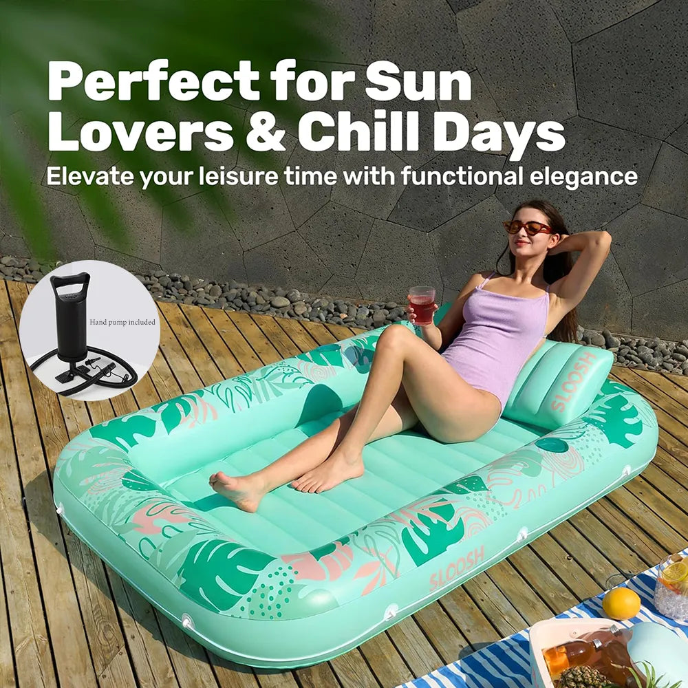 🌊 Inflatable Tanning Pool Lounger Float for Adults