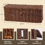 🧺 Handmade Rattan Cable Management Box