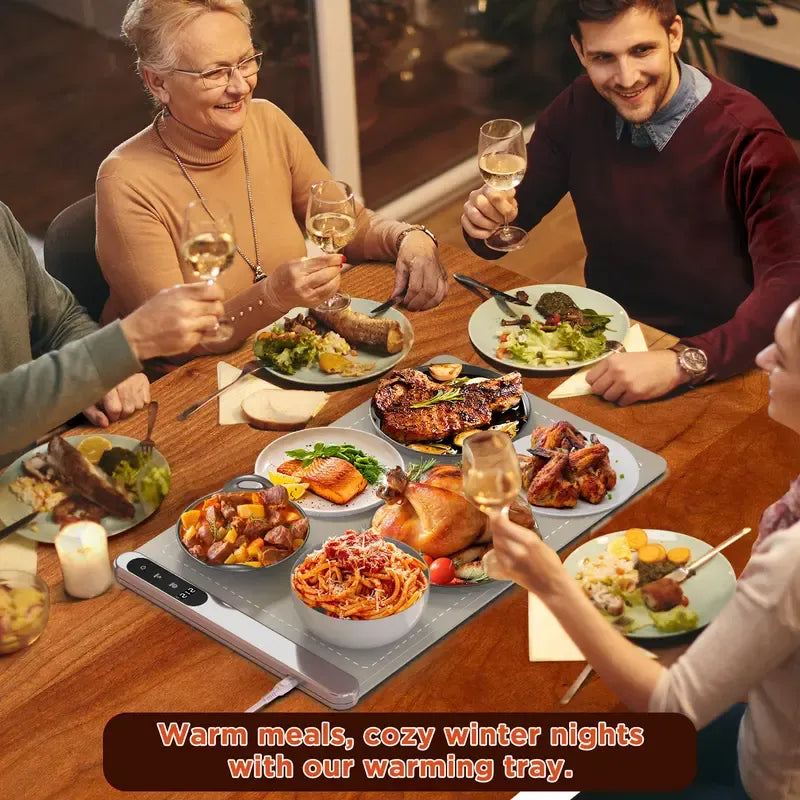 Smart Foldable Electric Warming Tray – Keep Your Food Warm, Anytime!