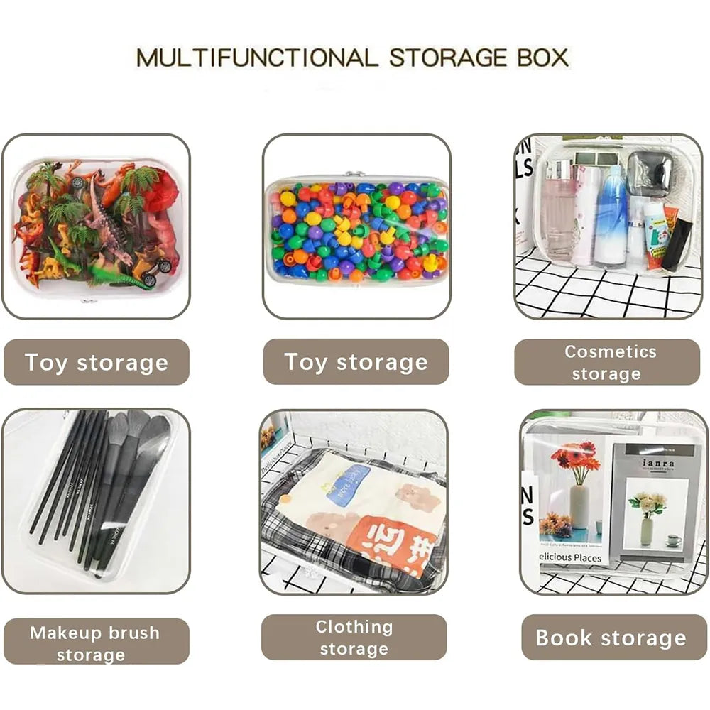🧳 Clear Zipper Storage Organizer Set – Simple, Practical Everyday Storage