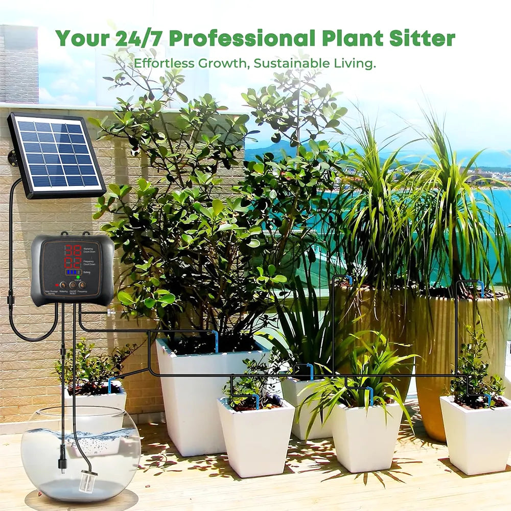 🌱 Solar-Powered Drip Irrigation System – Automatic Garden Watering Kit ☀️💧