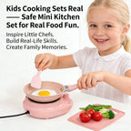 🍳 Kids Cooking Sets Real – Safe Mini Kitchen Set for Real Food Fun