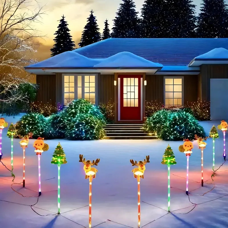 🎄 Solar Christmas Decorative Pathway Lights – 6 Pack 🎄