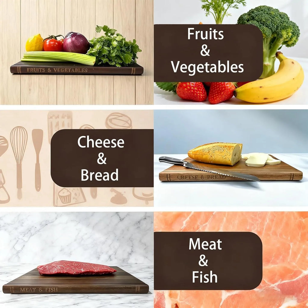 📚 Pine Wood Cutting Board Set