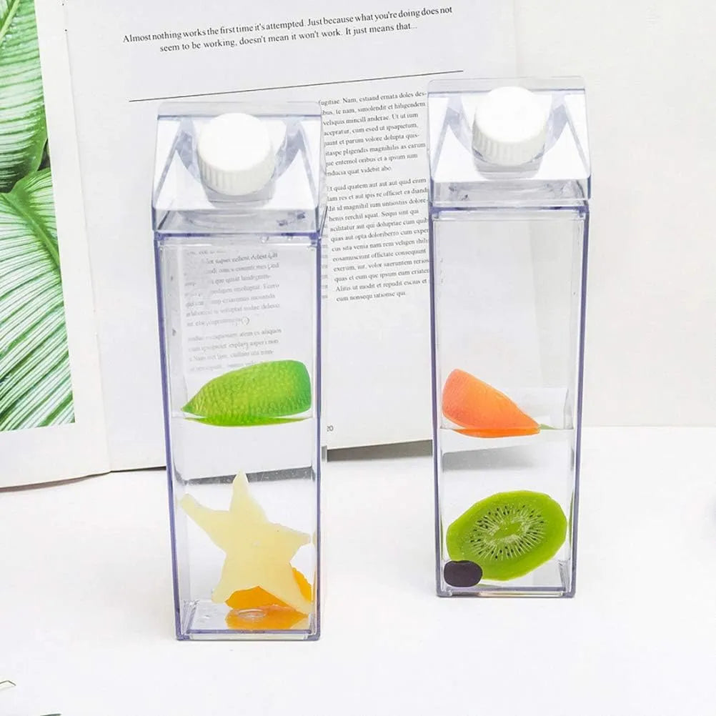 Clear Milk Carton Reusable Juice🥛