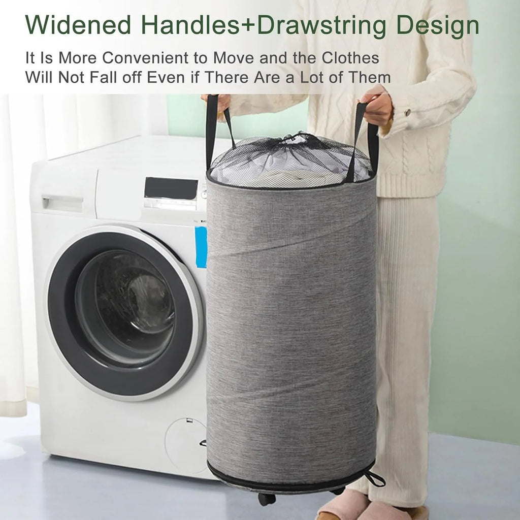 🧺 Rolling Collapsible Laundry Hamper