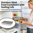Stainless Steel Food Containers with Sealing Lids🥗