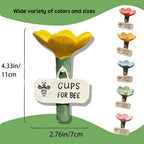 🌼Flower-Shaped Bee & Butterfly Watering Stations – Set of 5 Garden Pollinator Cups