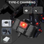 🔋 Rechargeable LED Headlamp – Powerful & Waterproof Adjustable Headlamp for All Your Adventures 🌧️