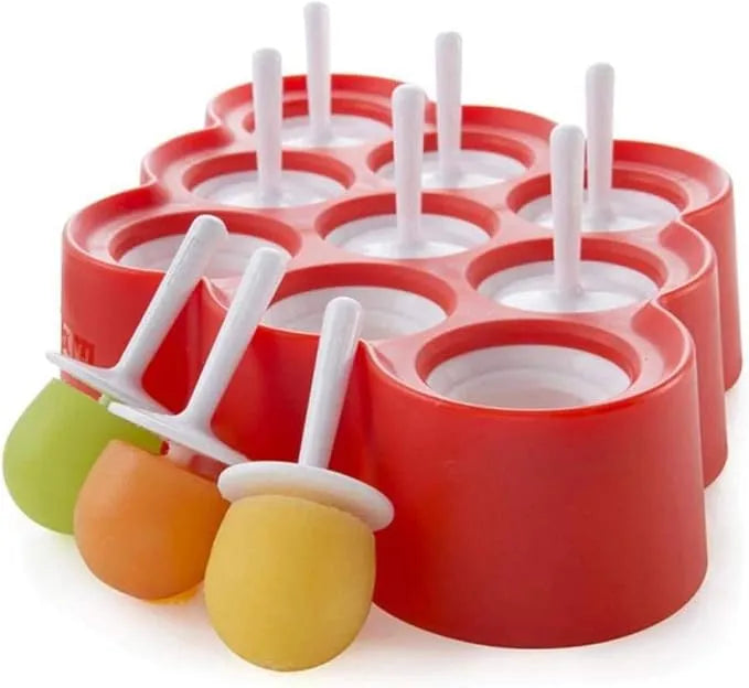 Mini DIY 9-Cavity Silicone Ice Pop Mold for Kids – Create Homemade Ice Cream & Frozen Treats