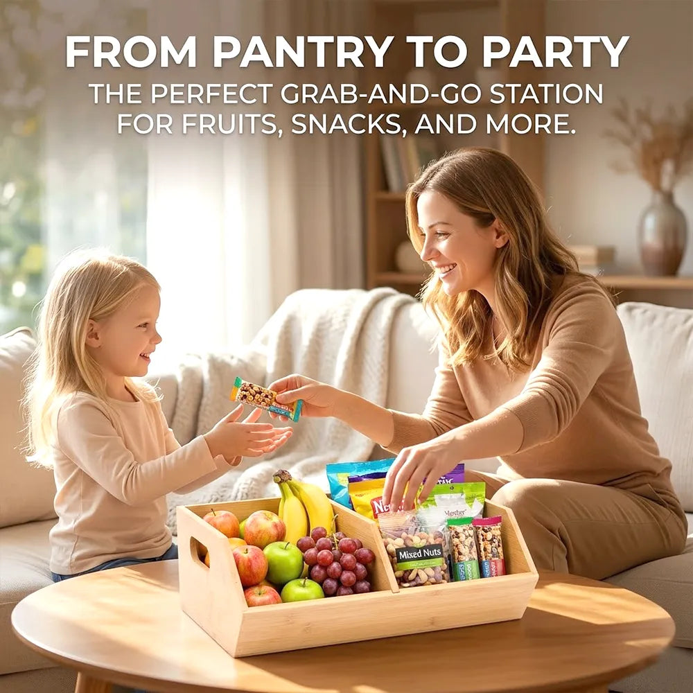 🌿 Bamboo Storage Boxes – Pantry & Kitchen Organizers
