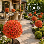Artificial Flower Topiary Ball with Ground Stake