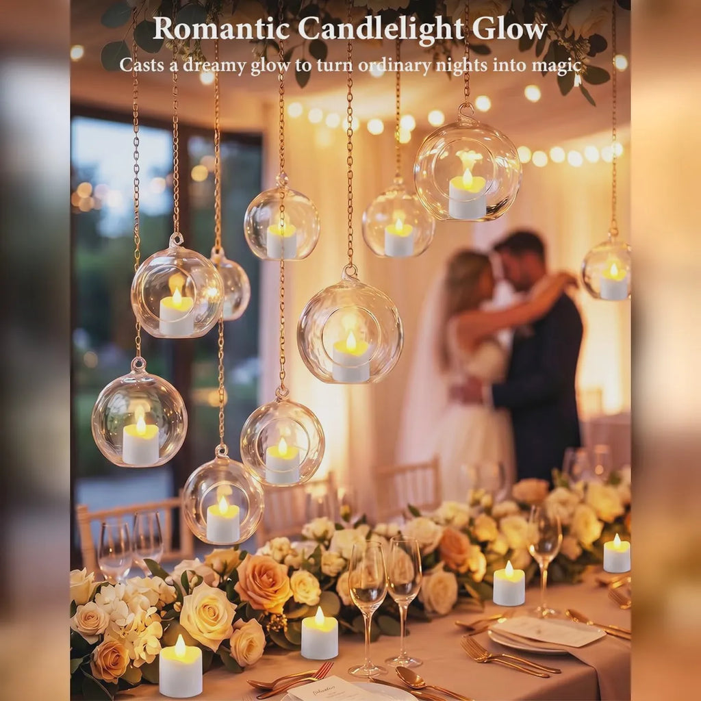 Rechargeable Flameless Candle Set with Charging Base & Remote