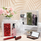 Mini Clear Makeup Bags – Travel Toiletry Organizer Pouches (7.9”)
