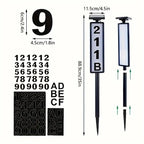 Solar Address Sign Lighted House Number with 2 Light Modes