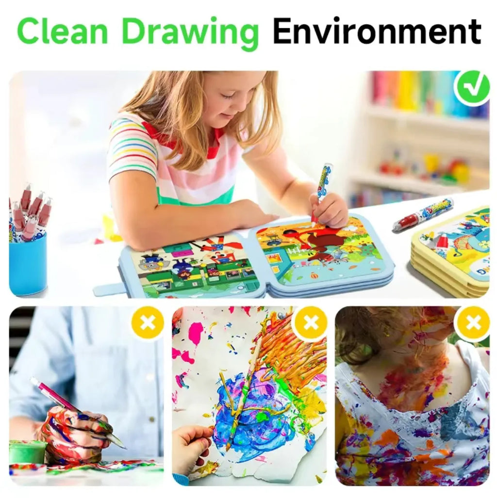 🎨 Toddler Watercolor Coloring & Doodle Book - A Fun, Mess-Free Creative Activity new！
