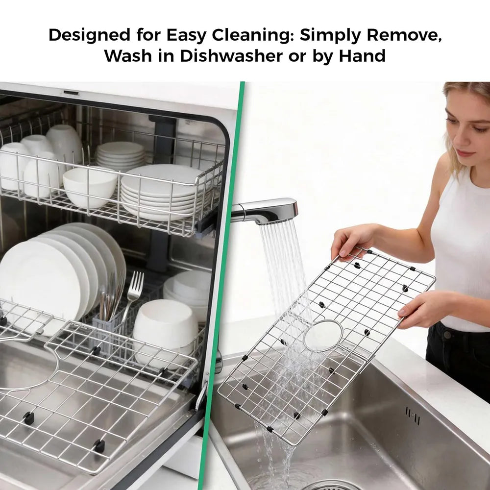 🍽️ Stainless Steel Kitchen Sink Bottom Drain Rack