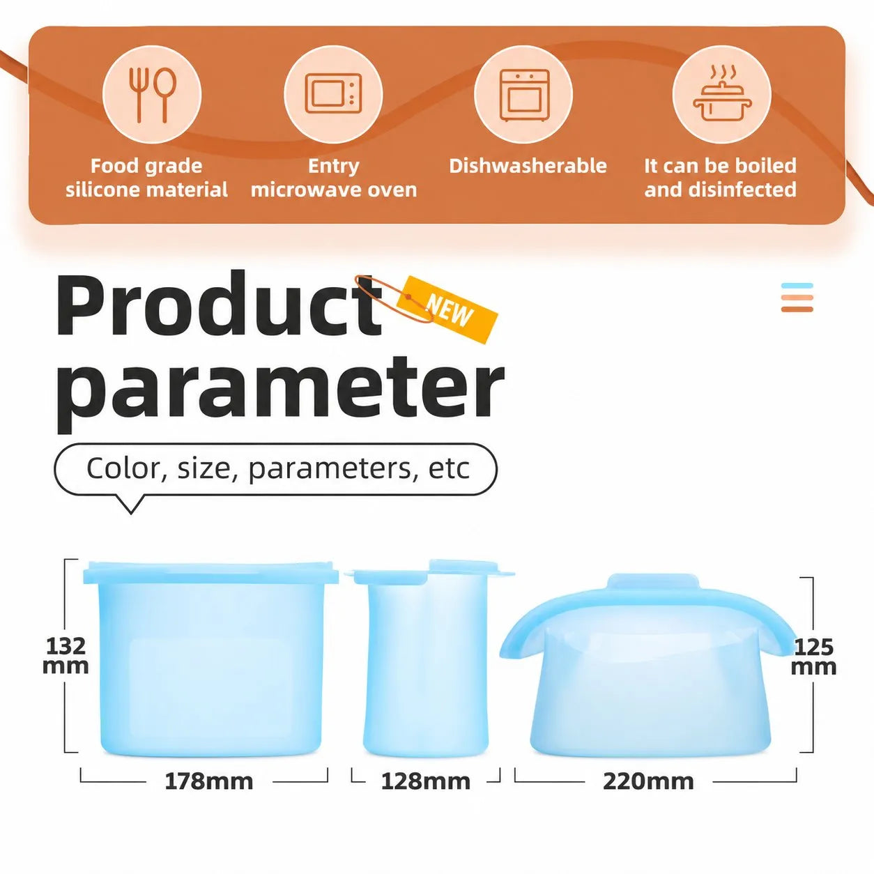 🏠Healthy silicone resealable storage bag🍴