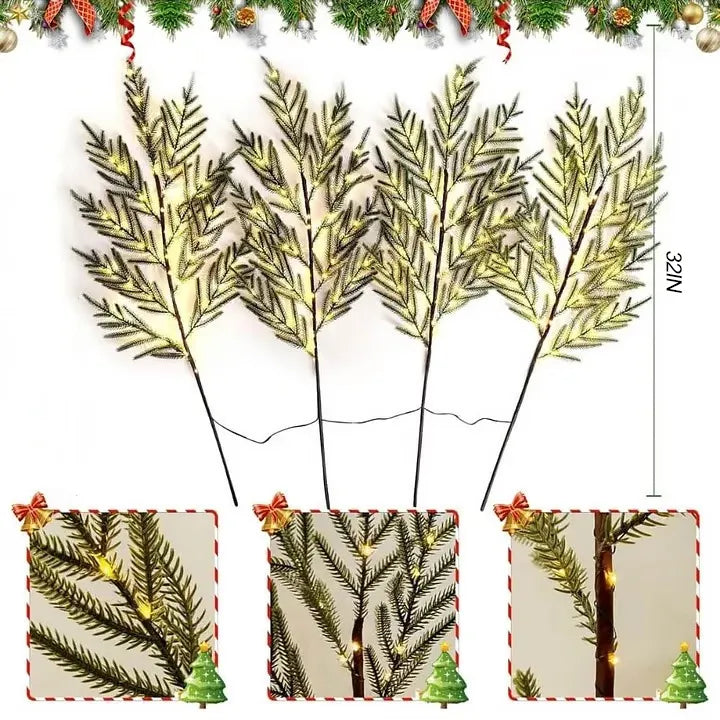 🎄 32" Christmas Lighted Norfolk Pine Branches